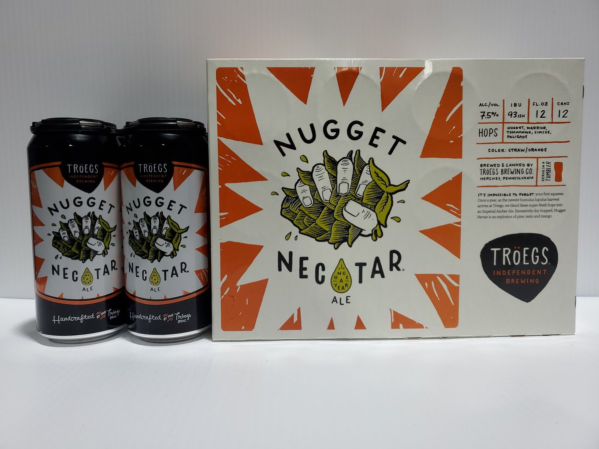 BrewThruBeerCo's tweet image. One of our very favorites is back in stock for a limited time! @TroegsBeer #NuggetNectar is available in 6 packs 12oz bottles, 12 packs 12oz cans, or 4 packs 16oz cans while supplies last! #BrewThru to try today