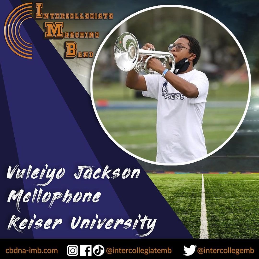 We congratulate band members Alexander Carrasco, Vuleiyo Jackson, and Tia Riddle for their participation in the inaugural @intercollegiateMB virtual performance at the College Football Playoff National Championship game. Click the link below to watch 
youtube.com/watch?v=dVYM1U…