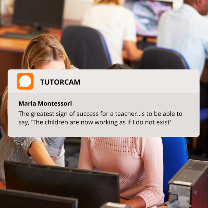 "The greatest sign of success for a teacher ..is to be able to say, 'The children are now working as if I do not exist' - Maria Montessori #teacher #quote #onlinelearning