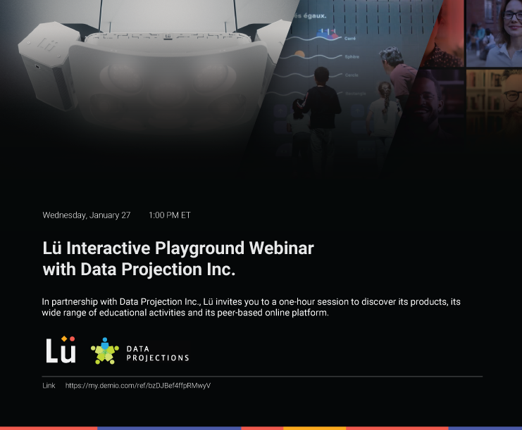 LuPlayground's tweet photo. Schools in Texas! This is the event you don't want to miss!
With @DataProjections, Lü invites you to a free virtual demo! 
Register here: https://t.co/cgXI7GaEWg
We'll see you on Wednesday, Jan. 27 at 1:00 PM ET https://t.co/CAhfwjBLXt