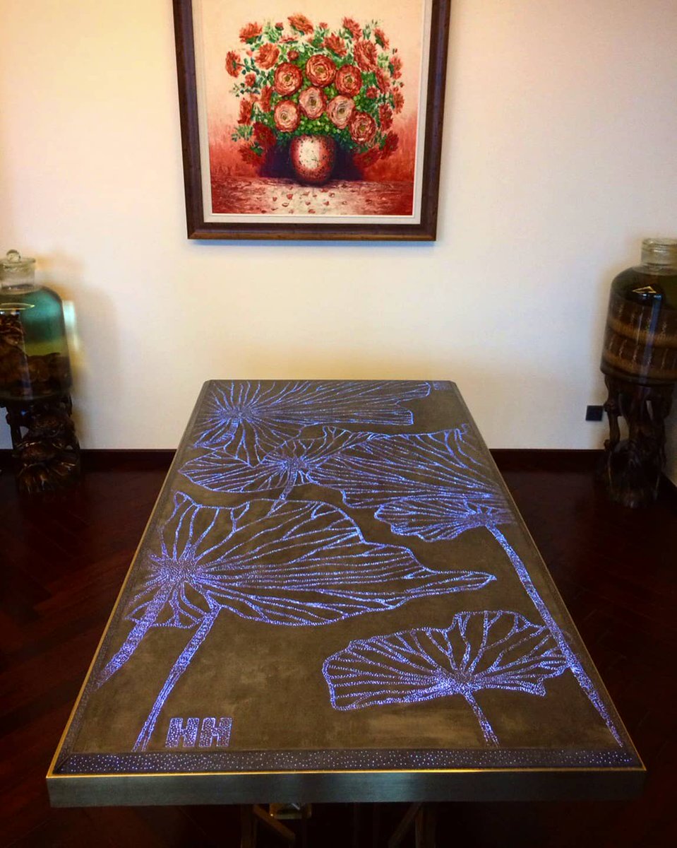 NguyenForArt1's tweet photo. Lotus pattern dining table

——————————
Size: 210 x 110 x 3 cm
Material: https://t.co/9LlmBUwjdC EFFIX
Creation: Nguyen for Art 

#art #table #interiordesign #architecture #emotion #creative #vietnam #hanoi #luxury #luxuryhomes # https://t.co/cCPn3cQObM