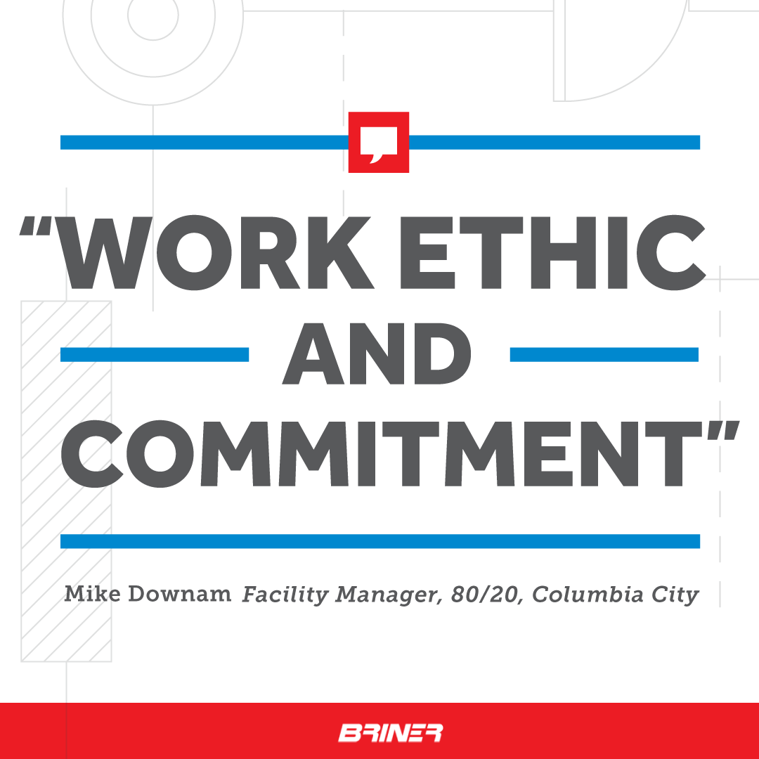 BrinerBuilding's tweet photo. "We were impressed with Briner Building's work ethic and commitment to finishing our project on time. If I had to sum up our building project with them in two words, they’d be effective and efficient." —Mike Downam, @8020Inc , Columbia City, IN https://t.co/awxykLyTGC