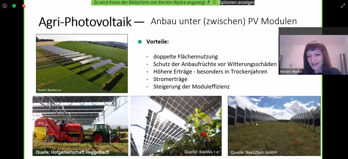 RENN_mitte's tweet photo. "#Strom und #Nahrung vom Acker nebenan: #AgriPhotovoltaik als Baustein der Klimawende“ - spannende Einblicke und Diskussionen im Rahmen der Onlinevortragsreihe des Projekts „Klimaschutzregion #Ilmtal“ mit SolarInput e.V., @FH_Erfurt, @ThEGA_news und vielen tollen Referent:innen. https://t.co/82EmSUnhDb