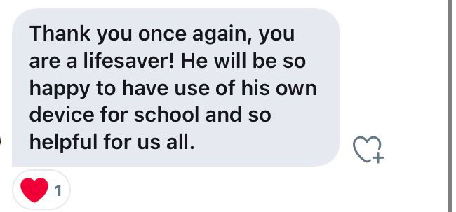 DrPragyaAgarwal's tweet photo. So many lovely messages from families breathing a little sigh of relief. The grey day outside seems a little brighter. Bridging the #DigitalDivide one device at a time. Tiny drops, and ocean and all that. #homeschooling2021 https://t.co/5of5HnnfEX
