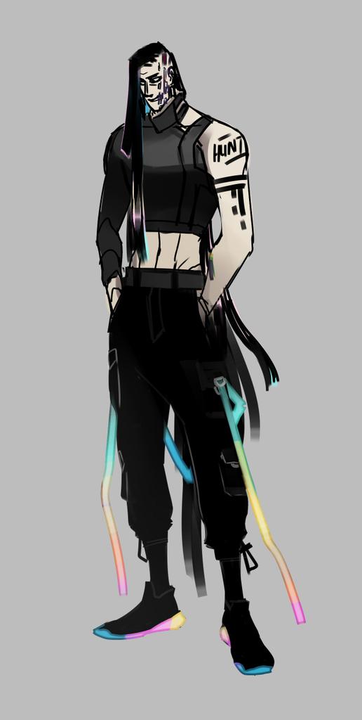 Local rainbow edgelord is unimpressed & wears lightup shoes #oc 