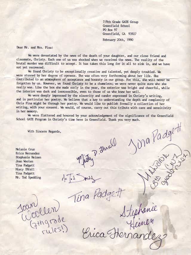 I asked him if he had any of Christy's old poems, my grandma had collected them for a scrapbook after Christy passed away, which I had recently learned was a request from some of her friends and classmates. This was also the first time I saw Christy referred to as "Chris"