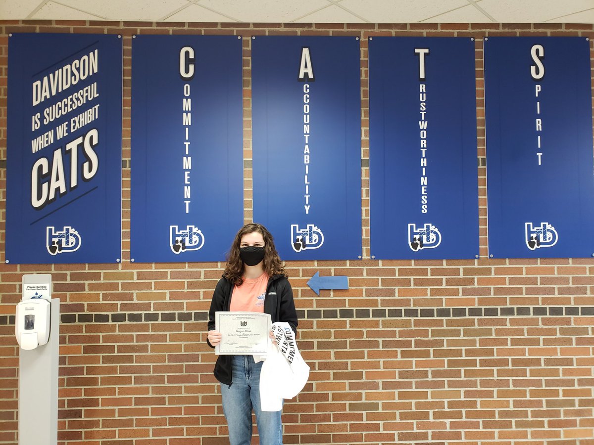 DavidsonHS's tweet photo. Congratulations go out the following students for receiving January Student of the Month honors! Way to exemplify the #WildcatWay! 🐾
9th grade- Olivia Baine
10th grade- Mason Kaufman
11th grade- Megan Rose
12th grade- Carter Gaines https://t.co/r2Z3c7qOhv