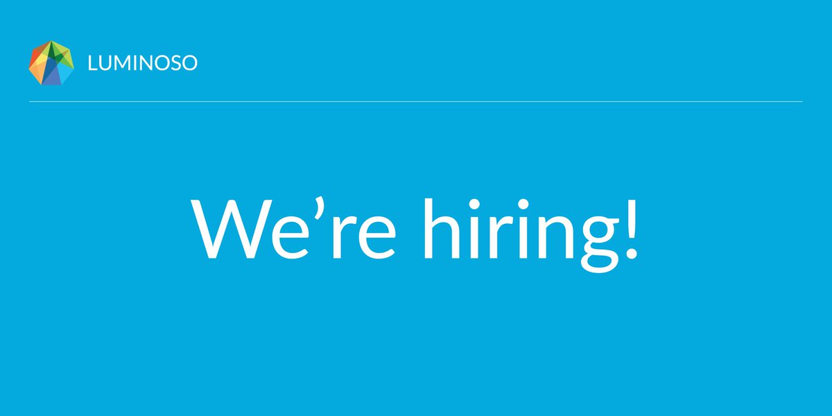 We're #hiring! Check out open positions in design + engineering and learn how you can join the team building next-gen text analytics. buff.ly/35Ddpqk

UX/Learning Designer | Software Engineer | Junior Software Engineer
#hiringinbos #jobs #techjobs #design #ux #engineering