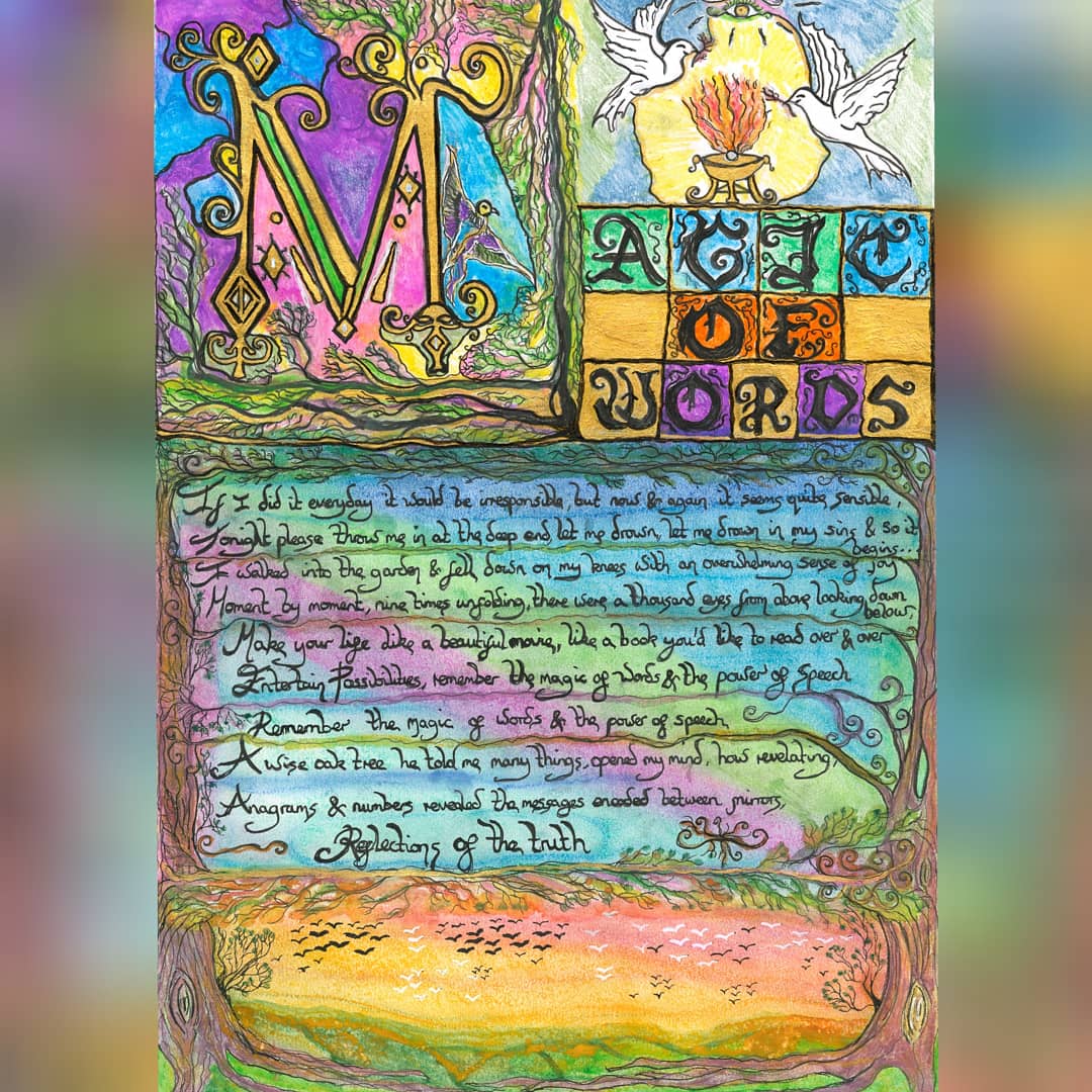 silasandsaski's tweet photo. When songs become a piece of artwork! 
Here are some 'Illuminated Lyric Sheets' of our 'Power Of Three' release.
Hand drawn by Saski.

High quality A3/A4 art prints will become available to pre order on our @Bandcamp page soon. https://t.co/ec8RollT0W