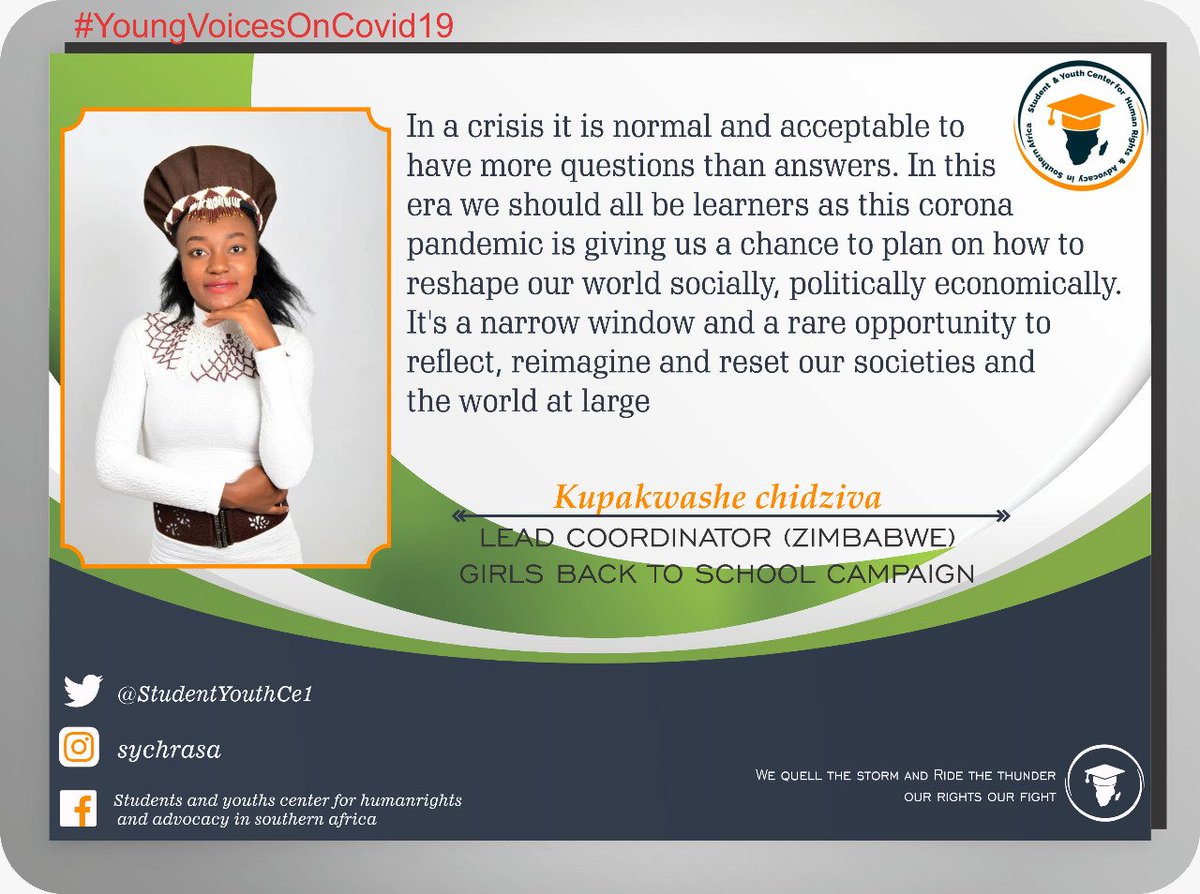 StudentYouthCe1's tweet photo. Our hope is that the covid crisis will bring us into a new age of cooperation and solidarity. And a realisation that we're in this together and we will fight it together
#TogetherAgainstCovid19 
#washyouhandsandsanitize 
#youngvoicesoncovid19
@aasu_72 @100MilCampaign @UNESCO https://t.co/uQUSeSi6Fz
