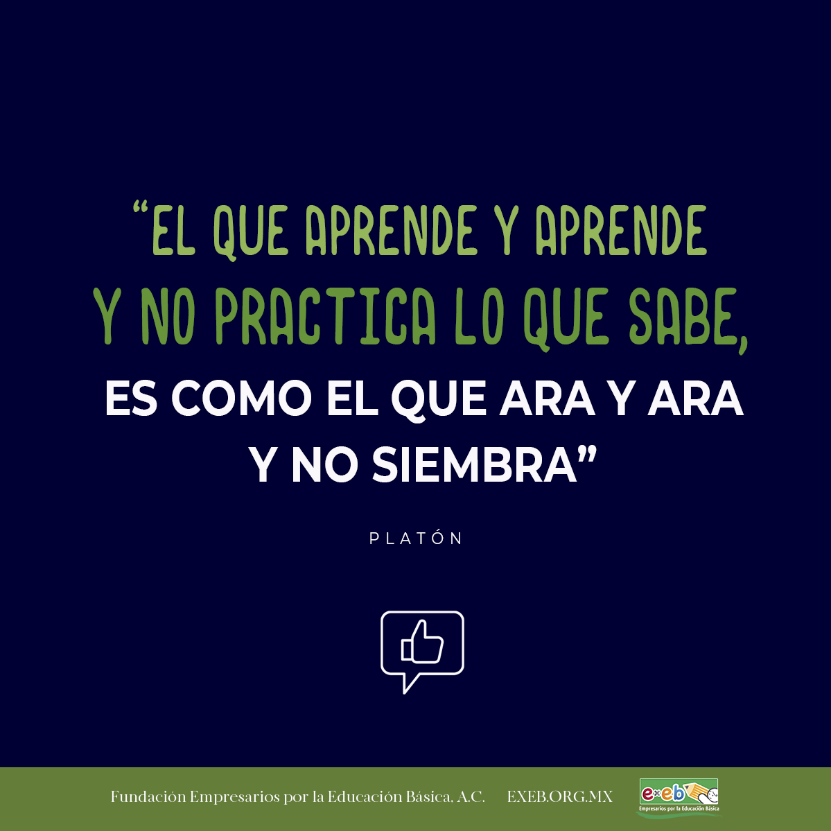 Frase del Día ❤
.
.
.
.
.
.
.
.
.
.
.
#educación #frase #FraseDelDía #Niños #Niñas #Maestros #Escuela #FrasesEducación #ExEb #Fundación #Aprender #Enseñar #FundaciónExEb #conocimiento #Alumnos #Leer #Mente #reflexion