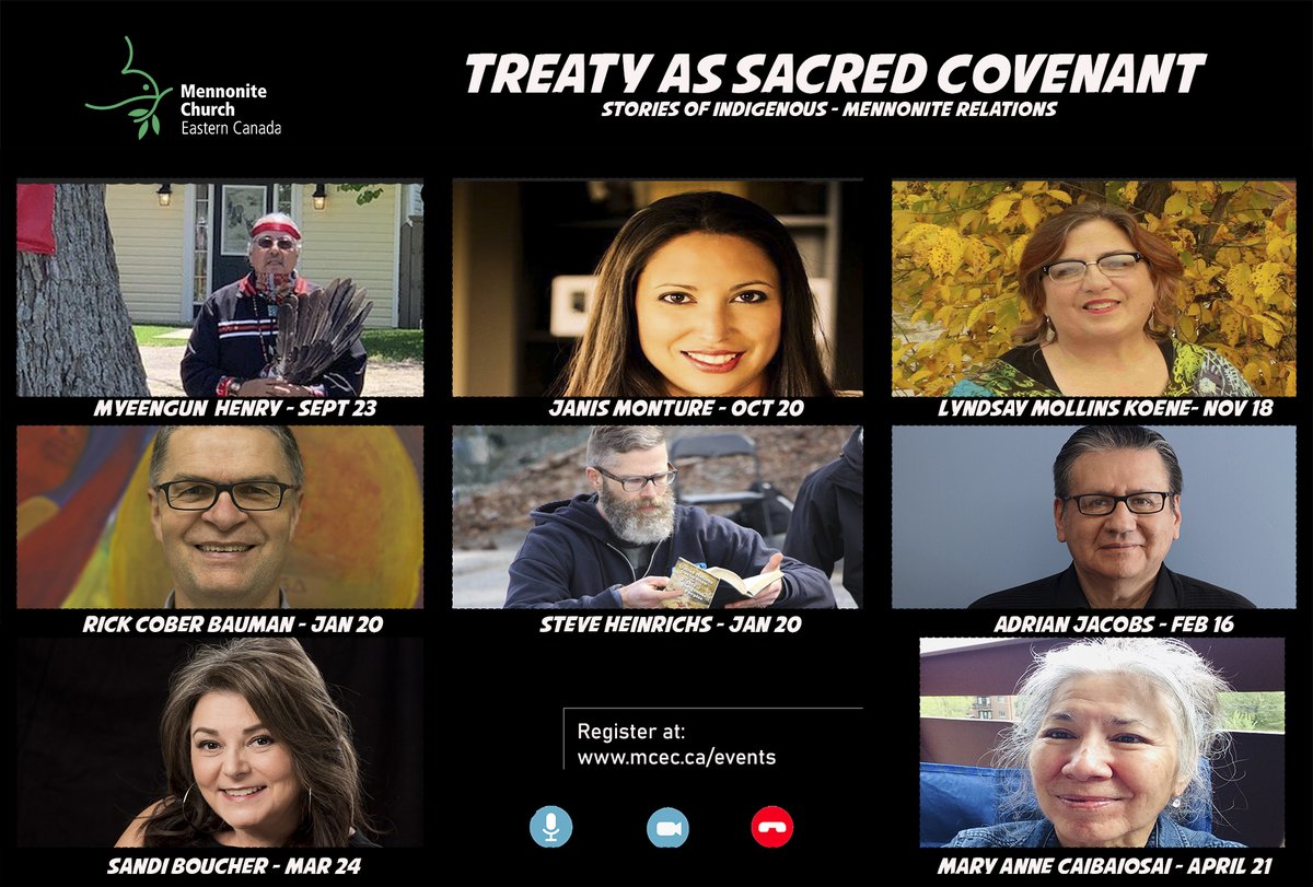 On Jan. 20 at 7 pm (EDT) <a href="/extendthepeace/">MCEC</a> hosts another conversation in its Treaty as Sacred Covenant storytelling series. <a href="/mennochurch/">mennochurch</a> ISR director <a href="/heinrichs_steve/">Steve Heinrichs</a> and 
<a href="/rickcb4/">Rick Cober Bauman</a>, executive director @mccorg Canada, will share their stories. Register: mcec.us20.list-manage.com/track/click?u=…