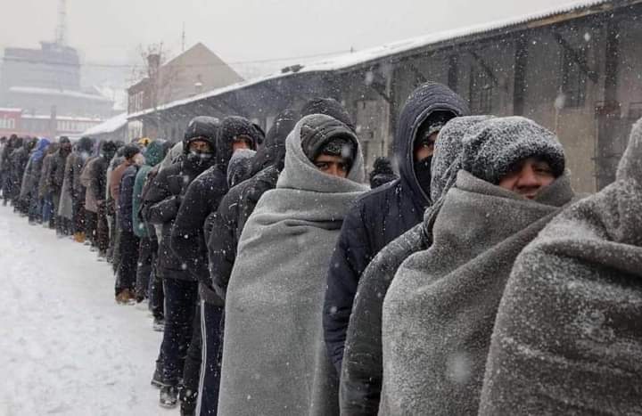 MariaRo99325323's tweet photo. Non è  Auschwitz del 1943.
È l' Europa del 2021.
#Bosnia https://t.co/sj7WbwSTzR