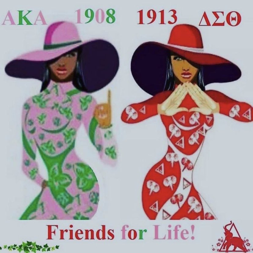 middleofusa's tweet photo. Happy Founders Day to the Distinguished Ladies of Delta Sigma Theta Sorority, Inc. much love from the Ladies of Alpha Kappa Alpha Sorority, Inc.  #aka1908 #DST1913 #sistersinservcie https://t.co/K6VdGH11Yo