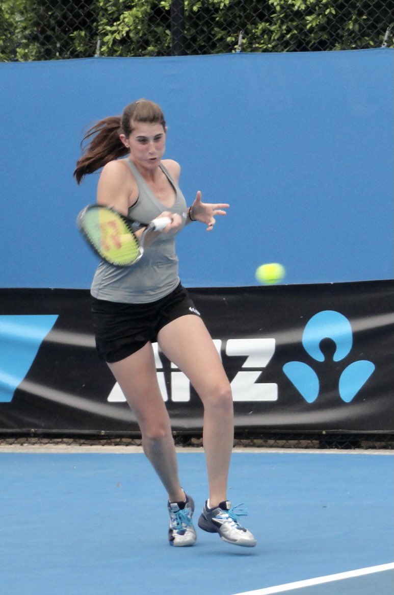 kmwhitter's tweet photo. Congratulations @beccamarino90 for qualifying for the main draw at at Australian Open. Had the pleasure of seeing your matches in 2011 amd 2013.  Pic from 2011.  Go Rebecca!  Go Canada! https://t.co/A9Ur2HxUzz