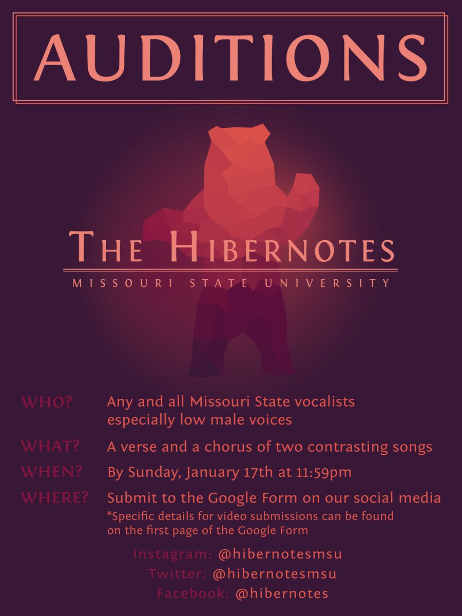 hibernotesmsu's tweet image. We would love to see all of your beautiful faces in video form this Sunday 🥲
Audition info: docs.google.com/forms/d/e/1FAI…