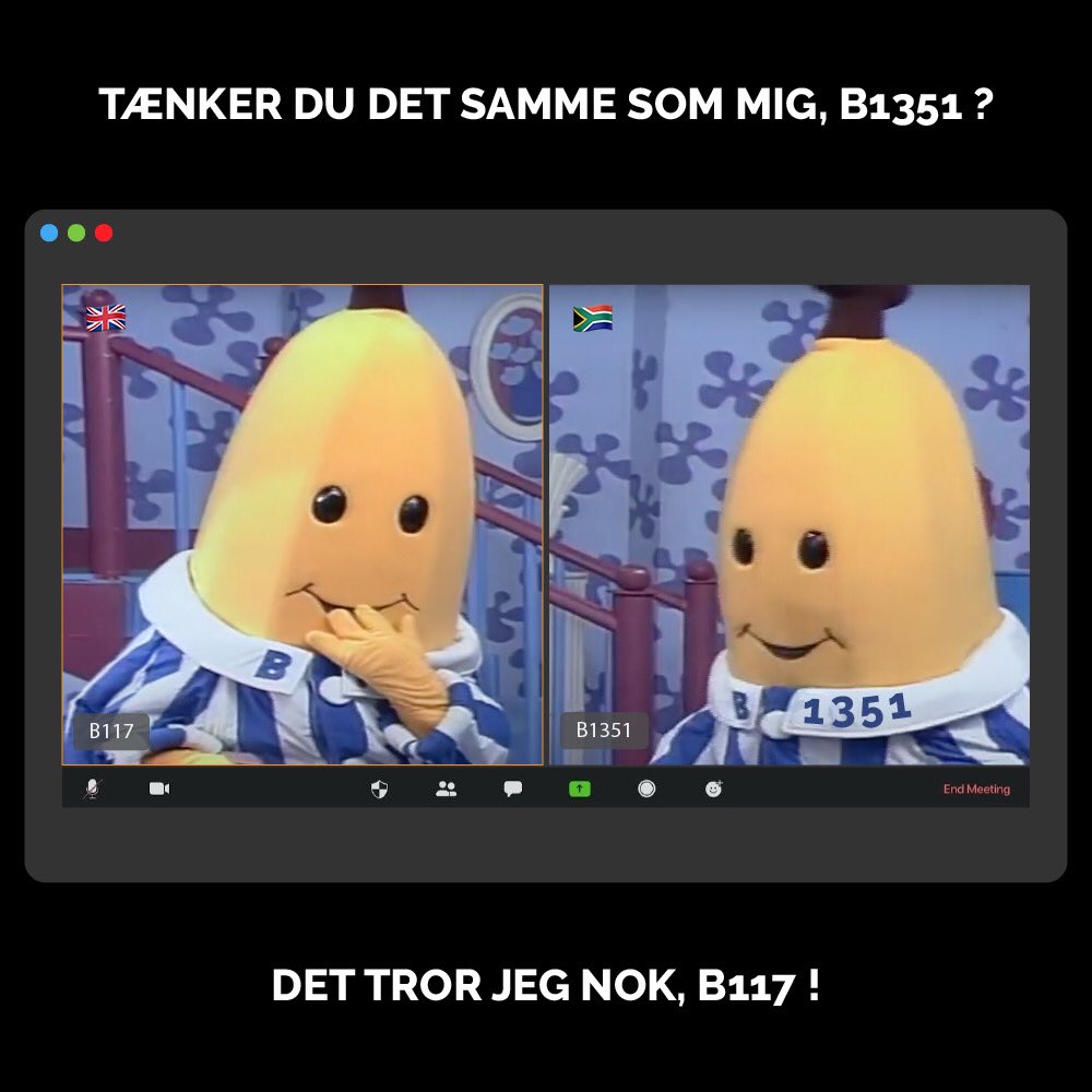 Hold Jer munter – og for Jer selv! Et par farlige mutationer lurer... Deeet er smitteeetiiid 🍌🍌 #coronavirus #dkpol