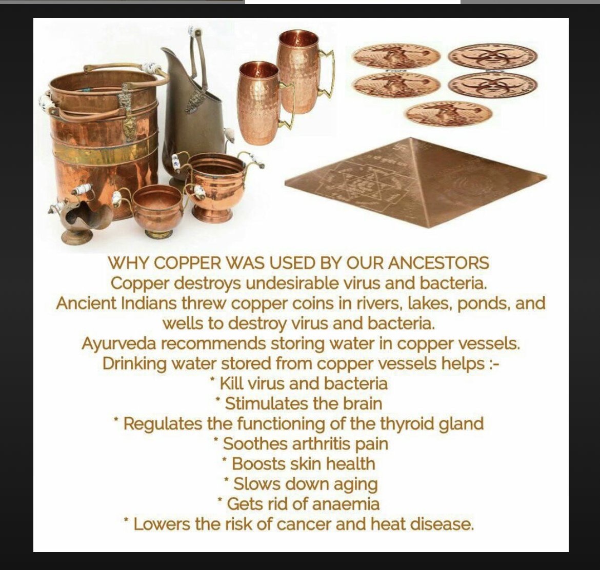 used for health and healing energy. Copper coins were thrown into fountains to "purify" water not to make wishes.. Copper/silver vessels/cups used for purifying drinking water. Chinese put a gold coin in rice when cooking to replenish.