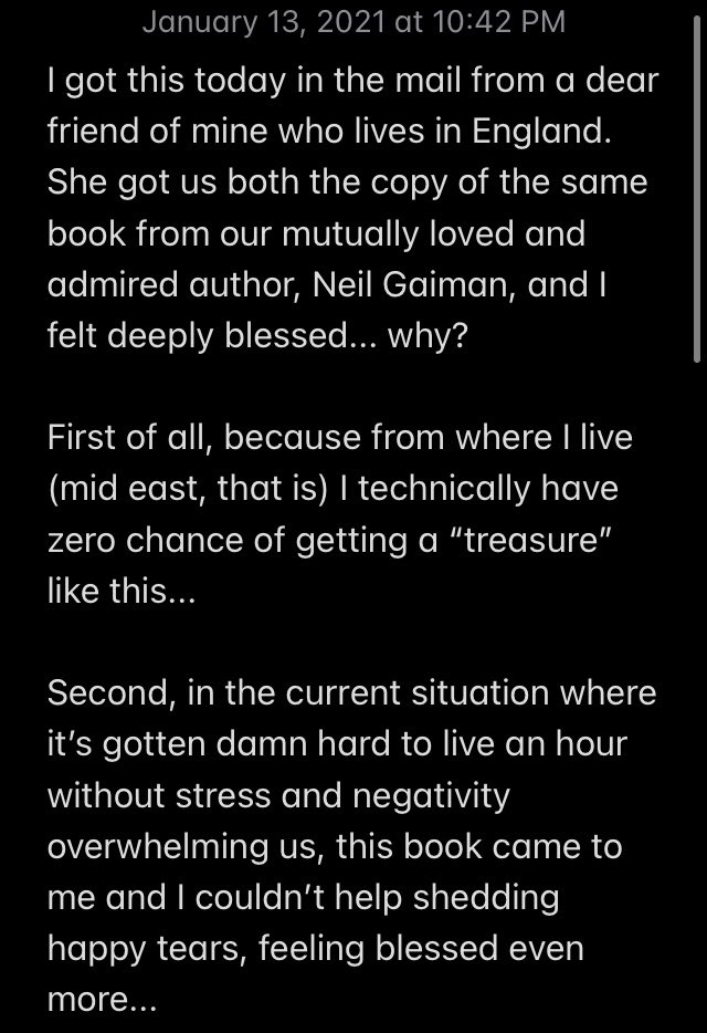 HelseanK's tweet photo. “A Somewhat Long-ish Rant/story About an Author’s Autograph That Twitter Word Count Could Not Handle.”
By: Helsean (who isn’t much of an “author” really!)

Thank you @neilhimself ...

Thank you my dear @azarfarehi for getting me this treasure... https://t.co/vDy9JgtJiz