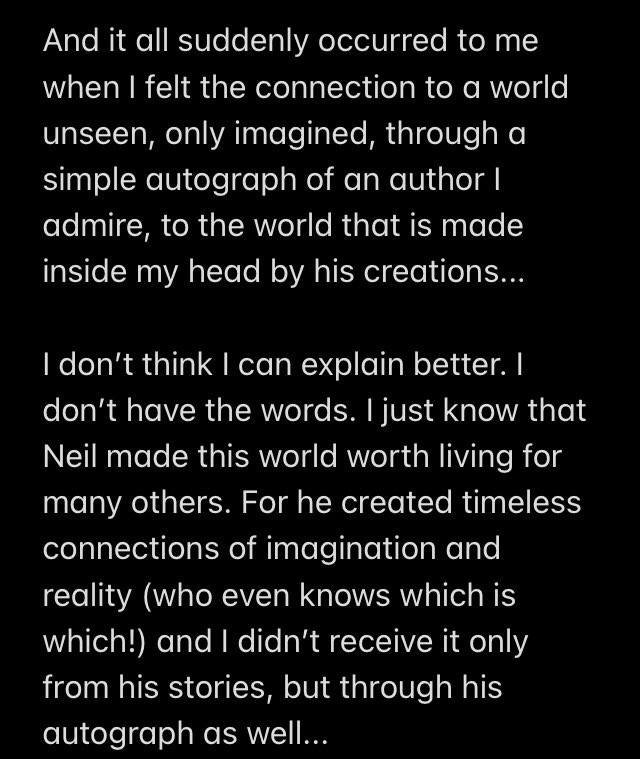 HelseanK's tweet photo. “A Somewhat Long-ish Rant/story About an Author’s Autograph That Twitter Word Count Could Not Handle.”
By: Helsean (who isn’t much of an “author” really!)

Thank you @neilhimself ...

Thank you my dear @azarfarehi for getting me this treasure... https://t.co/vDy9JgtJiz