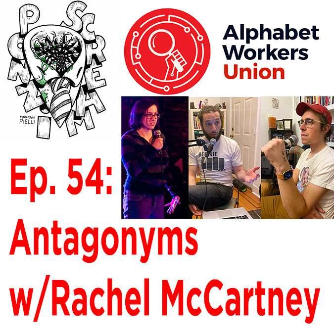 New <a href="/ponzi_scream/">ponziscream</a> Ep. 54: Antagonyms w/Rachel McCartney! Comedian <a href="/rachelmcomedy/">Rachel McCartney</a> joins the pod to discuss the coup, unions, and venture capitalism 
<a href="/dannyfelts/">Mr. Clamsandwich</a>
@davidbradleyeye
 good-orbit.com/podcast/ponzi-…