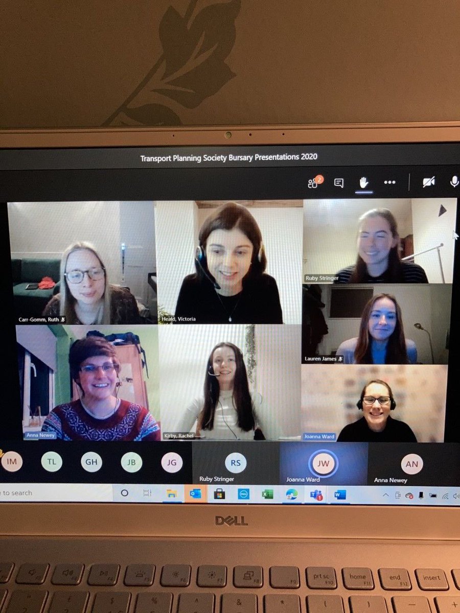 TransPlanSoc's tweet photo. What a brilliant afternoon we’ve had listening to the 2020 Bursary finalists present their papers on the topic  
'A transport system that is accessible for everyone – how do we make this happen?' #transport #transportplanning #accessible https://t.co/GS3c39sD7Y