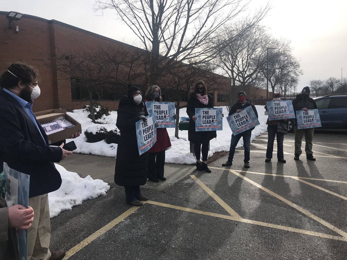 IndivisibleTosa's tweet photo. Constituents across #WI05 have a lot to say to Rep. Scott Fitzgerald. His district office doesn’t pick up or have voicemail, so we brought the people’s voices to their doorstep. We politely delivered hundreds of postcards. Then someone called on the police on us. #ThePeopleLead https://t.co/mPhXcXlJyH