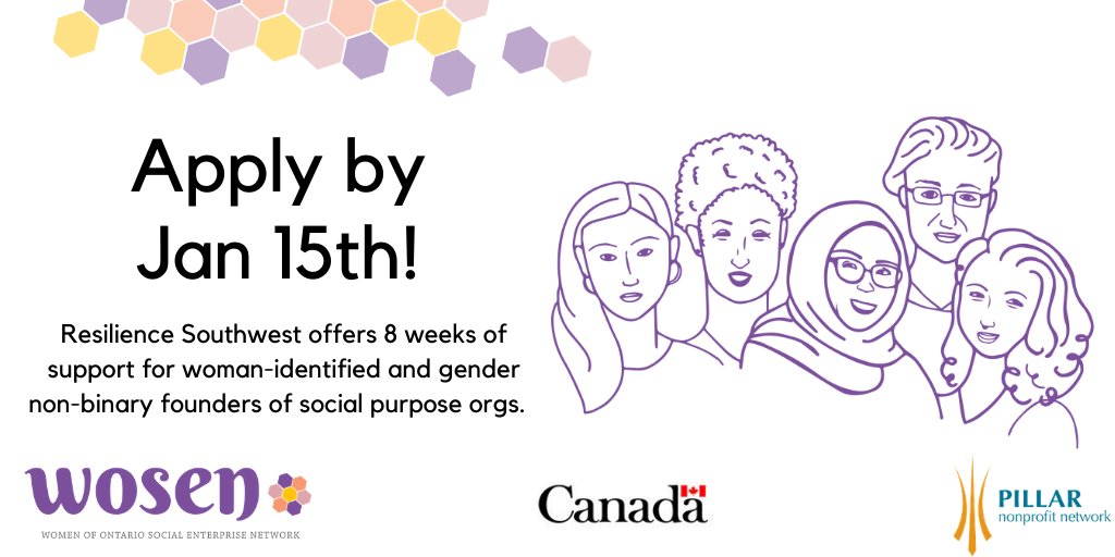 PillarNN's tweet photo. Ready to take your social purpose organization to the next level? Apply to the Resilience Southwest program, hosted by our team, for support and guidance to help your org thrive. Learn more and apply by Jan 15, 2021 https://t.co/tr4paD76BG #WOSEN #SocEnt #LdnOnt
@FedDevOntario https://t.co/FvIBiVTa6v