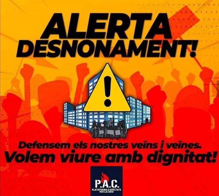 🚨ATENCIÓN DESAHUCIO MAÑANA JUEVES 14 DE ENERO🚨

Otra vez sí, MAÑANA quieren desahuciar a Jordi, Nadia y sus dos hijos menores! 🤬

No lo permitiremos. 
Tod@s mañana a C/ Mayor n.41 #Mataró, Cerdanyola, a las 12H‼️‼️‼️