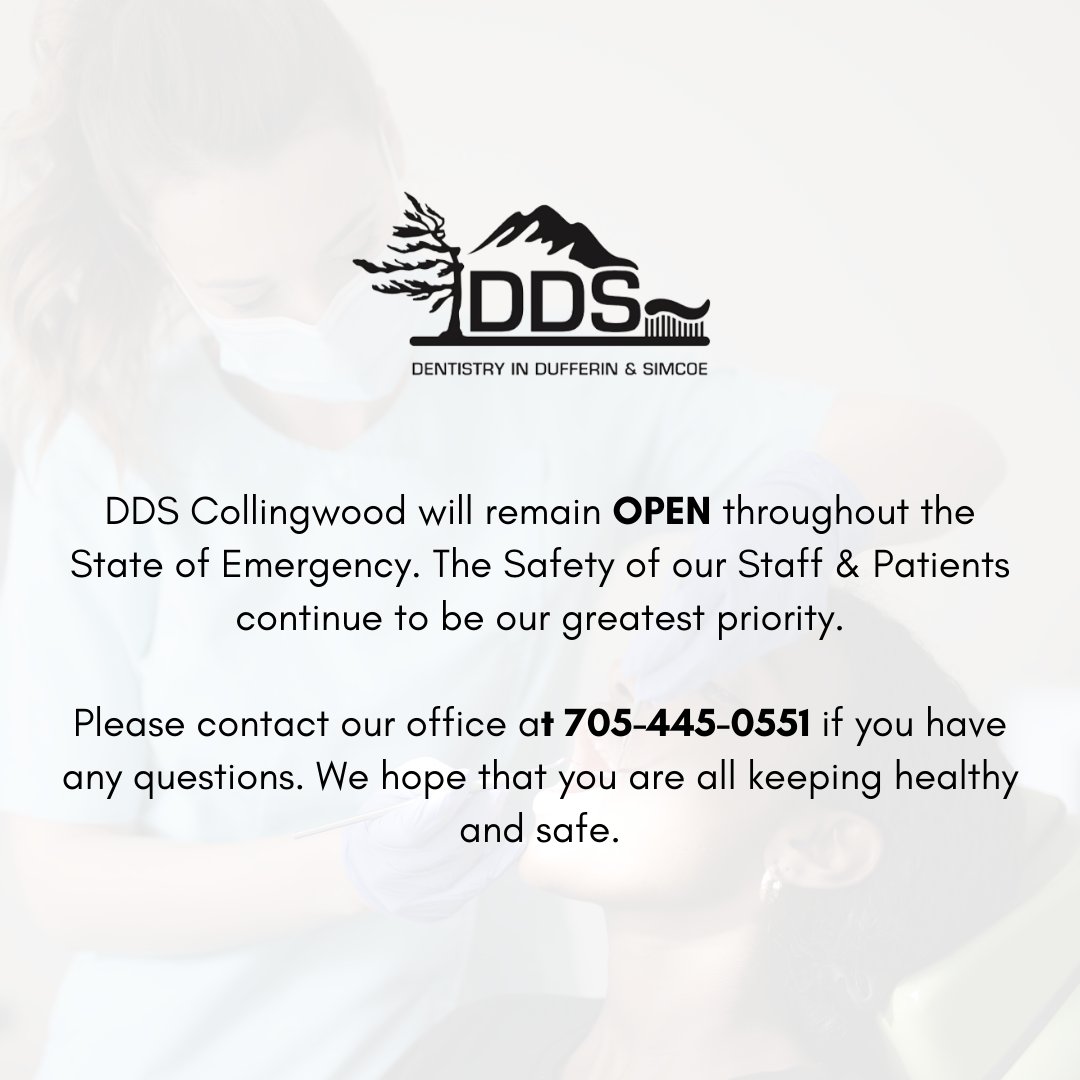 An important update from the team at DDS Collingwood