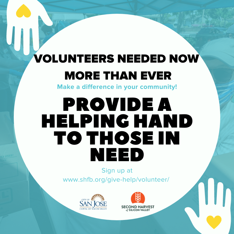 sjparksandrec's tweet photo. VOLUNTEER AND MAKE A DIFFERENCE IN YOUR COMMUNITY! Volunteers are needed to help distribute food to the community at @2ndharvest in the @CityofSanJose and @SCCgov. Sign up NOW at https://t.co/rXCUPpinjb #SiliconValleyStrong https://t.co/2dWoRVadSz