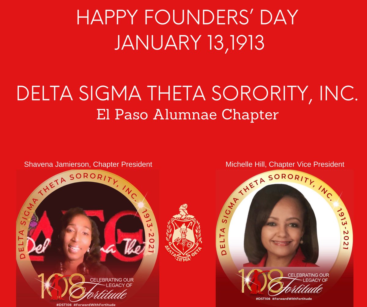 dstepac's tweet photo. Happy Founders’ day from the President and Vice President of the El Paso Alumnae Chapter.
Celebrating 108 years of Sisterhood, Scholarship, and Service 🔺
#swr #DST108 #forwardwithfortitude #blazingsouthwestregion #blazingsouthwest #weblaze #DSTEPAC #J13 https://t.co/lbau67rj6f