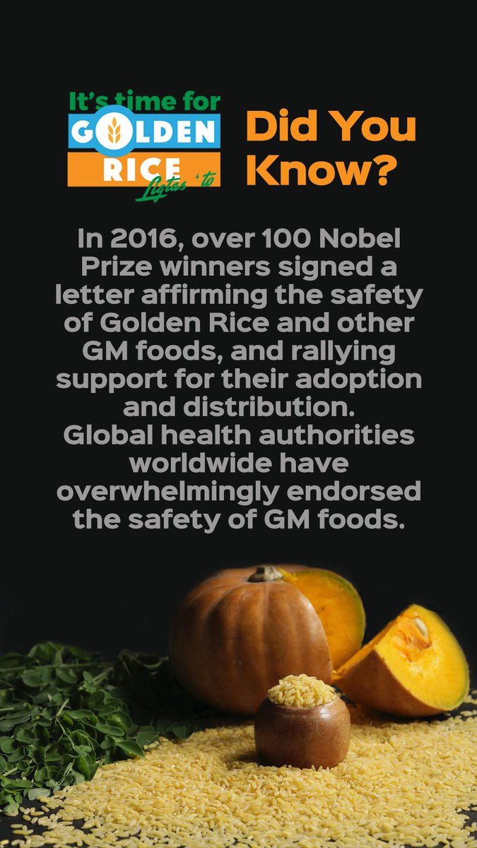 MalusogRice's tweet photo. To know more about the Golden Rice Project, click here:
https://t.co/TuCZ1CiMrI
Let your support for the approval of Golden Rice be heard! Send an email to: bpibiotechsecretariat@gmail.com
FB Page: https://t.co/r7aU8Xr0b1
#ItsTimeForGoldenRice #GoldenRicePH #GoldenRiceAprub https://t.co/jiZkQ4rSwV