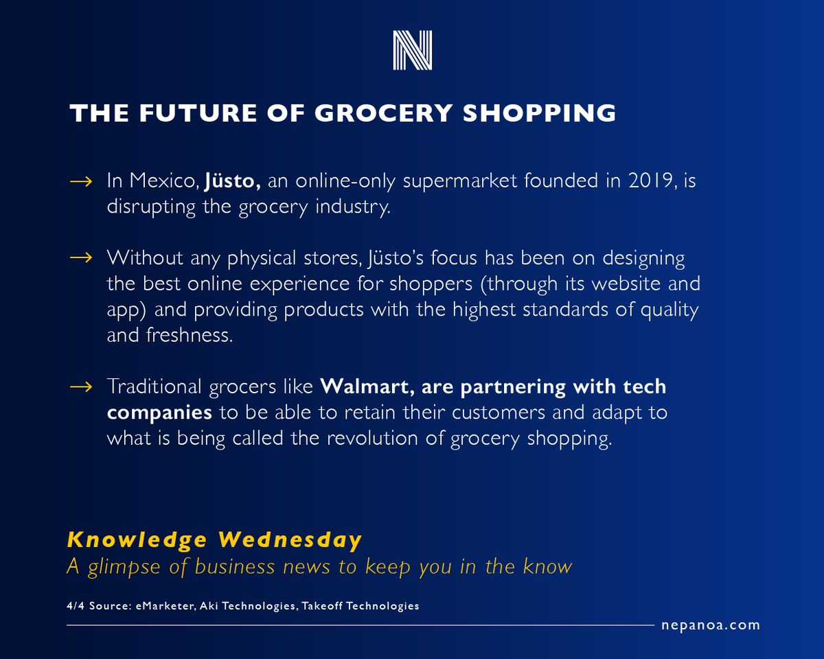 NepanoaAdvisory's tweet photo. In a world where change is the only constant, any business should be ready to reinvent itself.
Reach out. We are ready to help! β
π²π
#Knowledgewednesday #Nepanoa #transformationadvisory #digitaltransformation #groceryshopping #Walmart https://t.co/GeGJEsaM6G