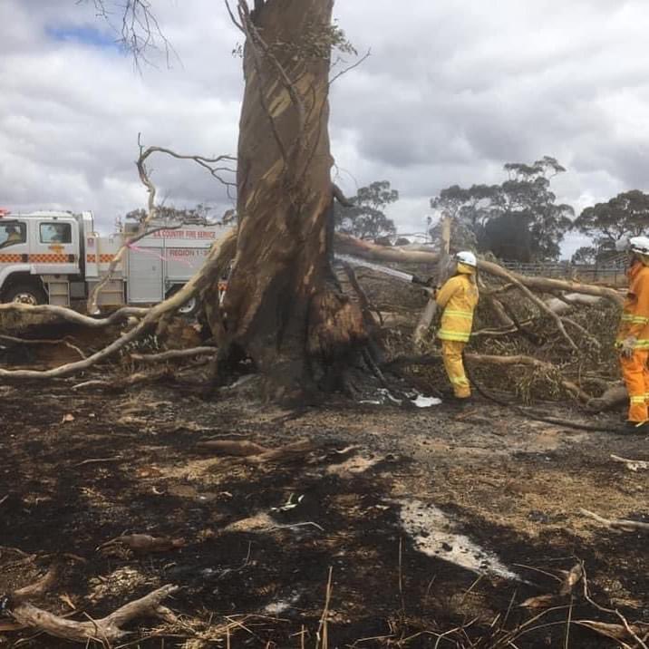 burnside_cfs's tweet photo. Although the main fire front has passed, there is still significant work required in #Lucindale. Burnside CFS volunteers are currently in the South East securing the fire ground to prevent further reignition. https://t.co/4WrYyB4lyE