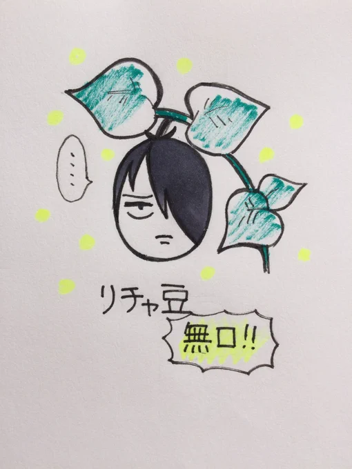 昨晩リチャ豆は無口だろうなって唐突に思いついてたんだけど、菅野先生の湯たんガムみたらとうとう描かずにはいられなかった…! 