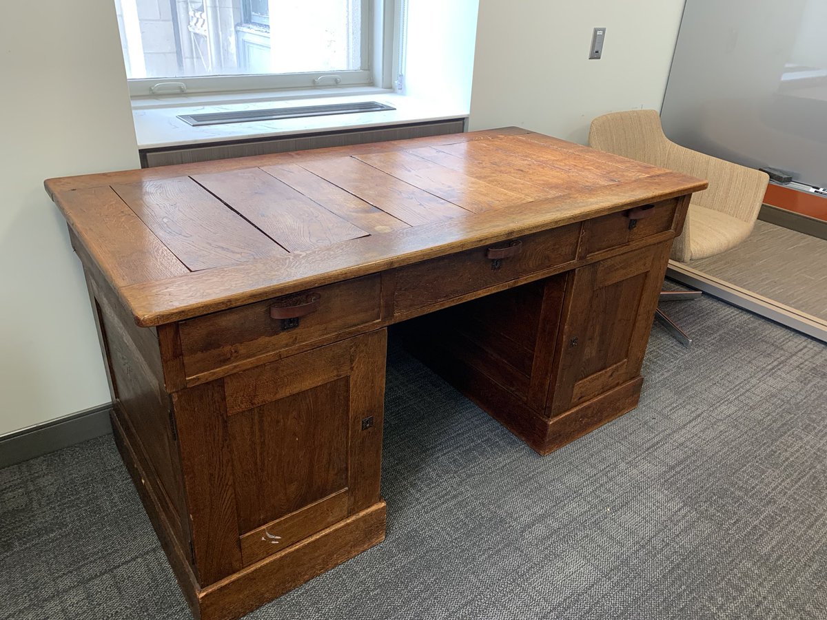 mrdietrich's tweet photo. HPS at Pitt is now the proud caretaker of Rudolph Carnap’s desk!  Thanks to the Carnap family for trusting us with this fine piece of Austrian oak, and to Rick Creath for making it all possible.  #carnap #rudolphcarnap #viennacircle #Pitt https://t.co/AEcO3tLKPQ