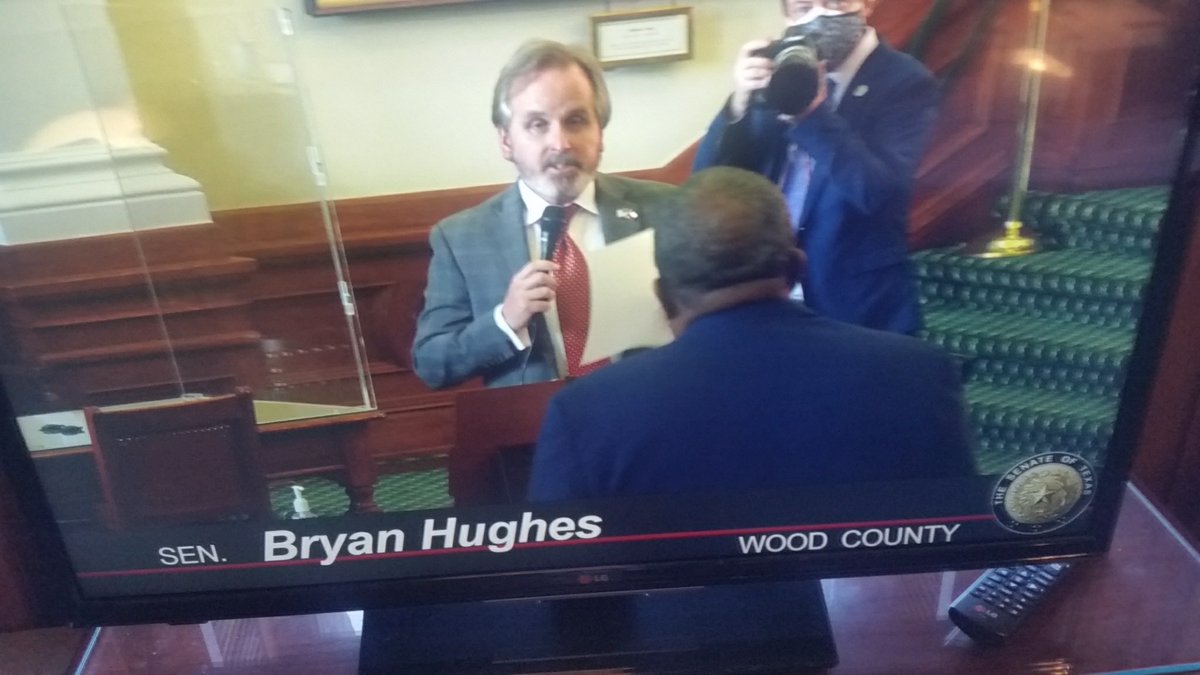 The Senate took up the redistricting resolution very late today. Your rights and how you are represented and by whom being discussed right now. I'm debating Senator Hughes about his intent to change a longstanding Senate rule.