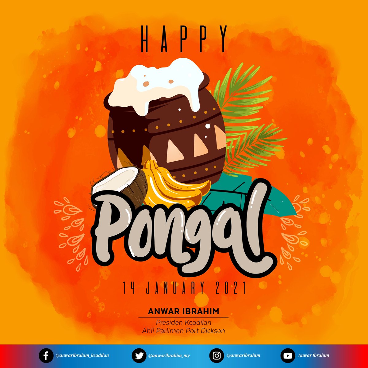 anwaribrahim's tweet photo. PONGAL FESTIVAL 2021

Today, the Hindu community celebrates the month of Tai, or Pongal, for four consecutive days.

#Pongal #Pongal2021 https://t.co/XHyr0wvcK5
