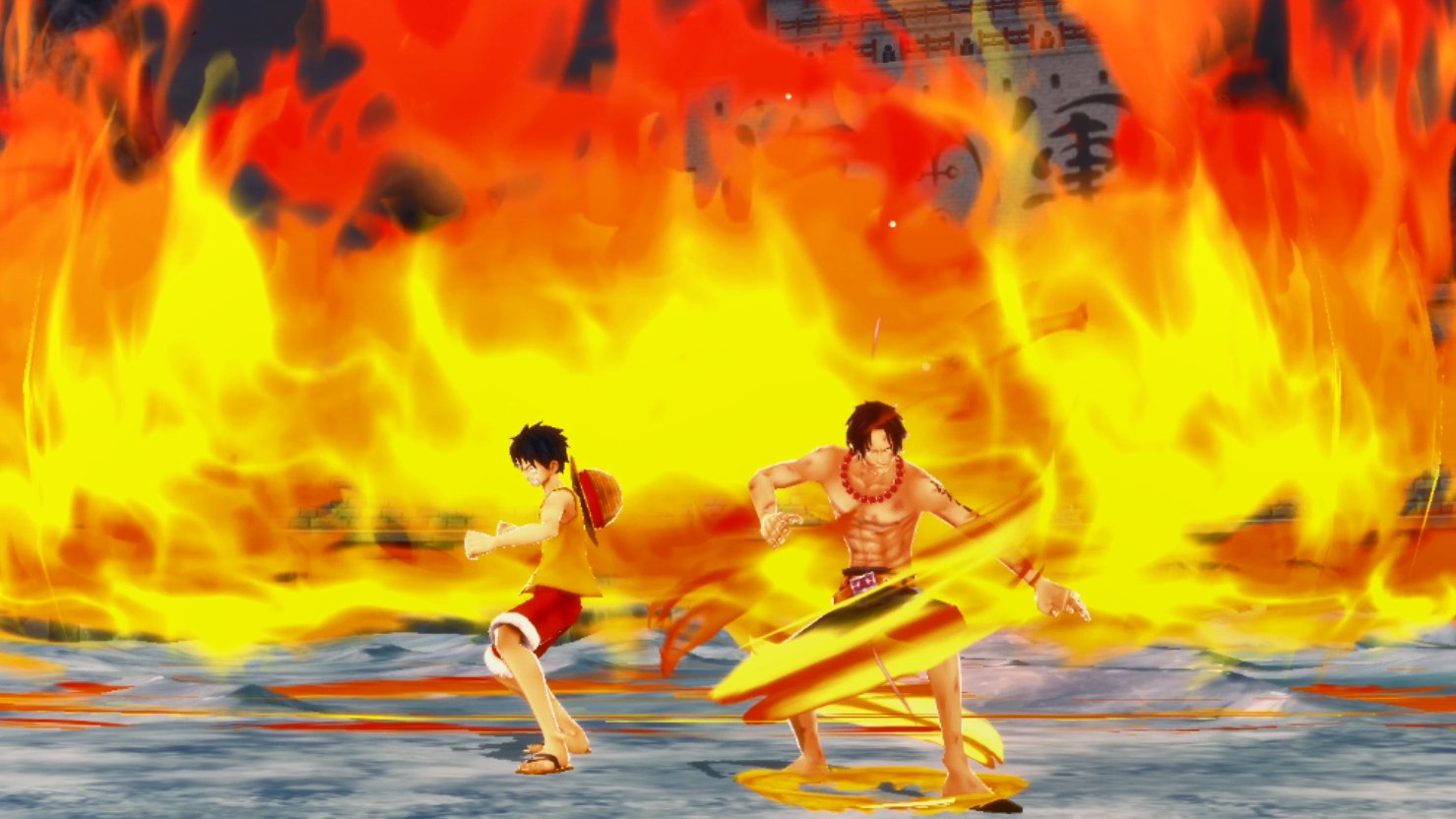 Twitter 上的 One Piece バウンティラッシュ 公式 バウンティラッシュ 原作再現シリーズ 1000話記念特別企画 名シーンをマリンフォードステージで再現 マリンフォード編より エース救出 メラメラの実とゴムゴムの実 無敵のコンビ攻撃 みんなも
