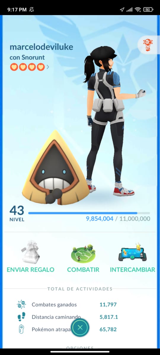 MarceloSatalain's tweet photo. Ya pude llegar a nivel 43 espero pronto llegar a nivel 44 
#PokemonGO 
#MarceloSatalain https://t.co/pE2XIHf3O7