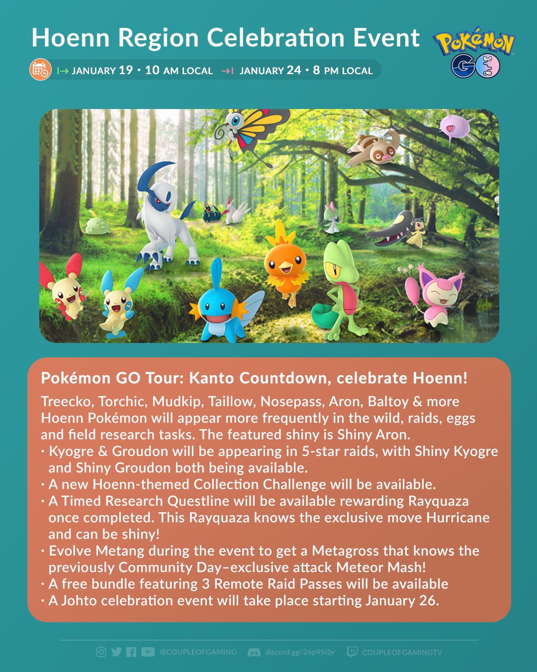 New Pokemon Go event celebrates Hoenn region