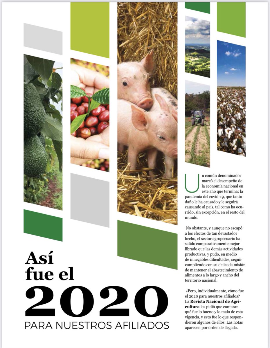 SAColombia's tweet photo. ¿Cómo fue el 2020 para nuestros afiliados? Les contamos en la última edición de la Revista Nacional de Agricultura 👉🏻 https://t.co/T6ZQgHzgVZ https://t.co/etQZaZZxAJ