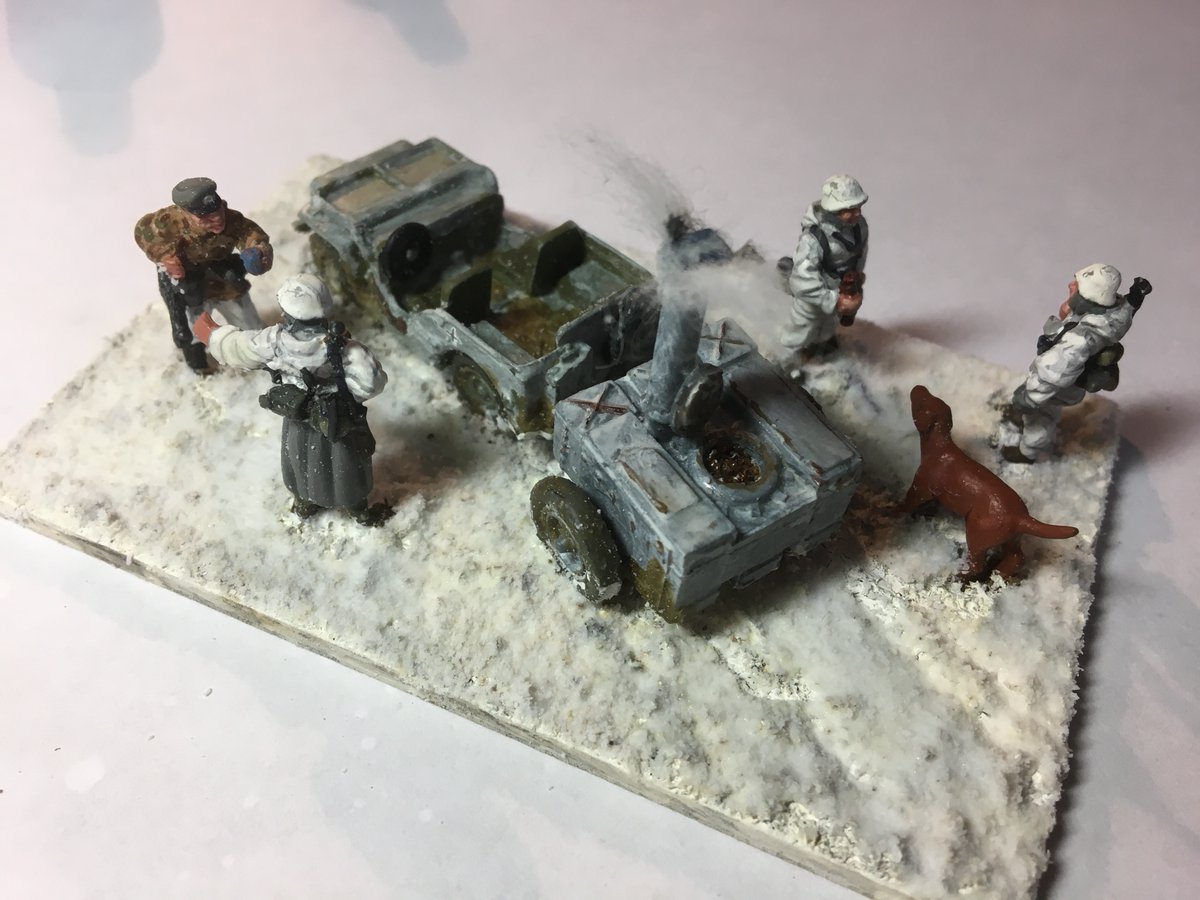 I had a 20mm Gulashwagon with a captured Jeep. I also purchased winter tufts from Leadbear and also made scratch built some.
