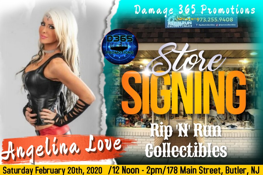 damage365Radio's tweet photo. Joining us on FEB 19-20th weekend along with #CJDunning is 7x Women's World Champion @ActualALove. She will be touring with us at @rip_run Collectibles &amp; @TheWrestlingUni . There will also be a joint Virtual Signing FRI 19th via @richiedegreg &amp; RDP Promotions! https://t.co/YmZIWoSvpj
