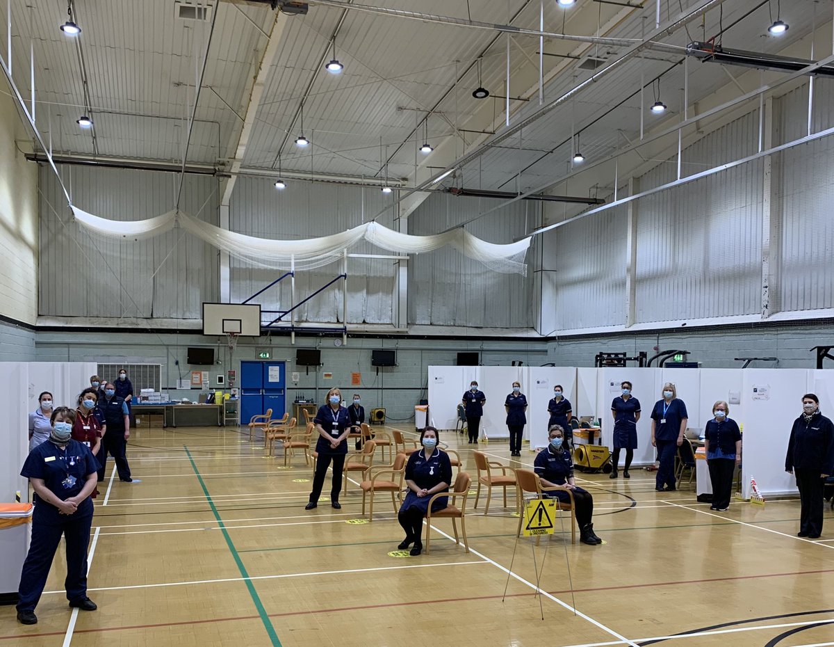 Big #shoutout to our vaccination team ... vaccinators + everyone behind the scenes who help make this happen. We’re smashing the vaccination of over-80 patients &amp; health/care staff at hospital hub, as per JVCI priority list. Playing our part in bigger #covidvaccine programme 🙌