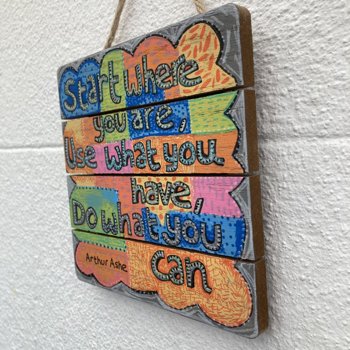 buck_lj's tweet photo. Do What You Can Quote Sign, Arthur Ashe Quote, Positivity Gifts, Colourful Wall Art, Inspirational Decor, Motivational Quotes, Kid’s Room. https://t.co/ahK8nKZ8ew #Slumbermonkey #Etsy #MotivationalSign https://t.co/QWc4Si4rjV