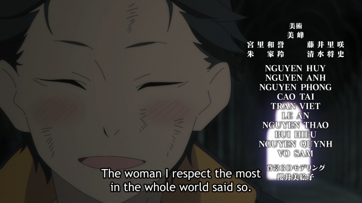 Here comes into play Subaru's "homework".It doesn't matter where Emilia comes from, or how her experiences shaped her. It won't erase the path she's walked until now, won't change his thoughts on her, & no one can decide her path up until now has been wrong until the very end.