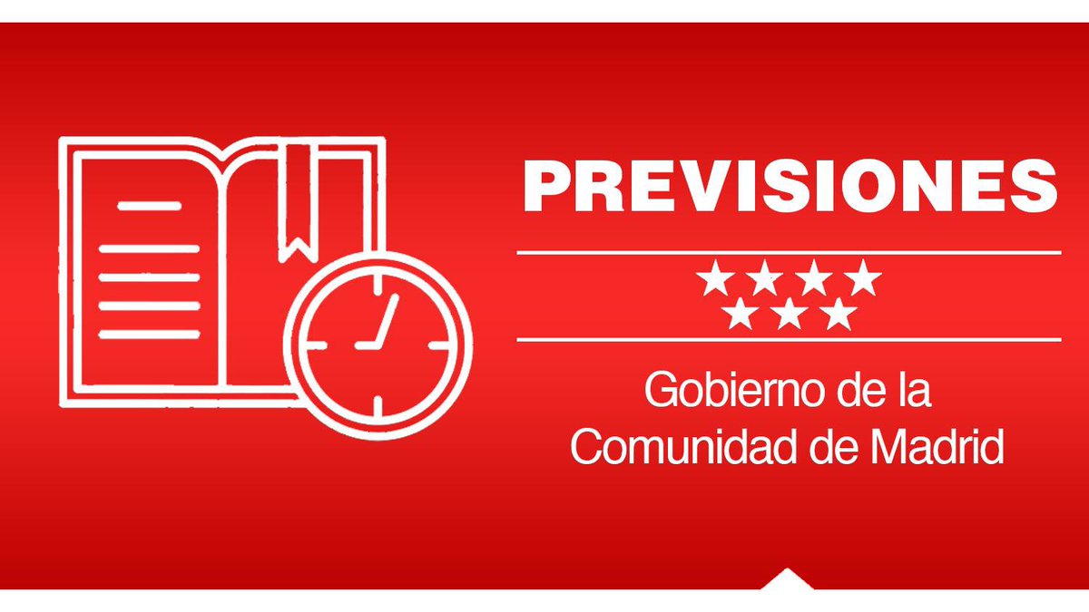 📅 Estas son las previsiones del Gobierno regional para mañana. ¡Buenas noches! bit.ly/agendacmadrid
