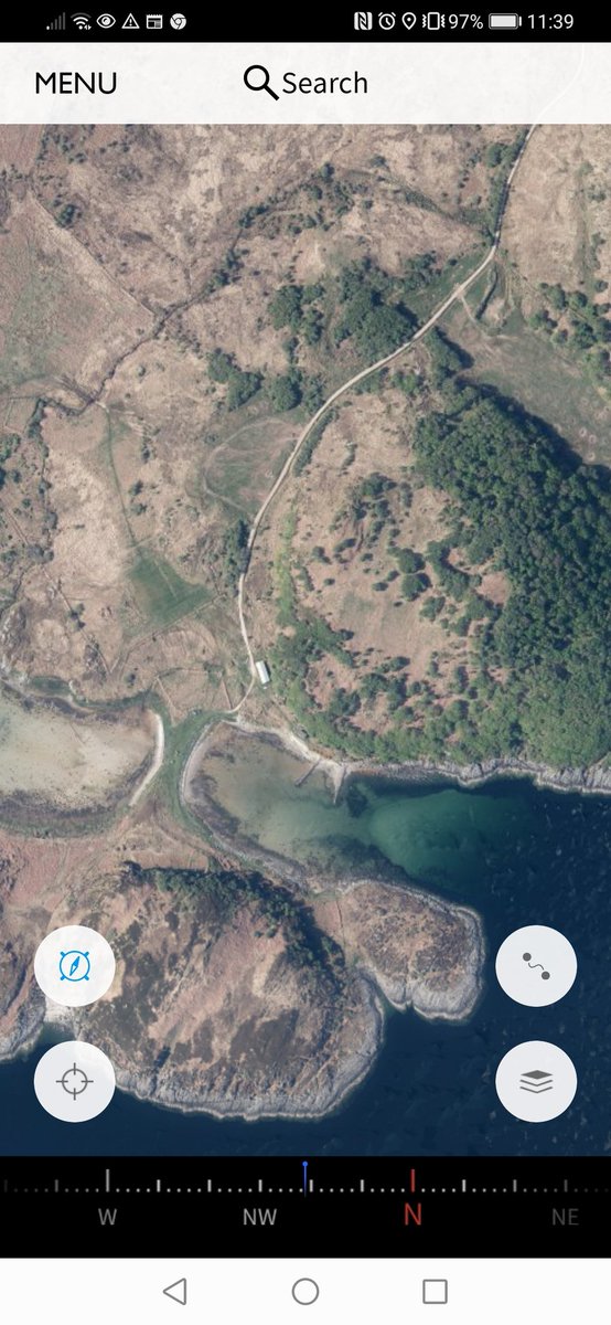 Eilean Aoidhe (identified as 'the island of the strangers' in Canmore) is a hammerhead shaped peninsula c. 900m by c. 300m off west Cowal, connected to the mainland by a low, 30m long causeway. The local area is called Stillaig and it is littered with archaeology.  #cowal  #Argyll